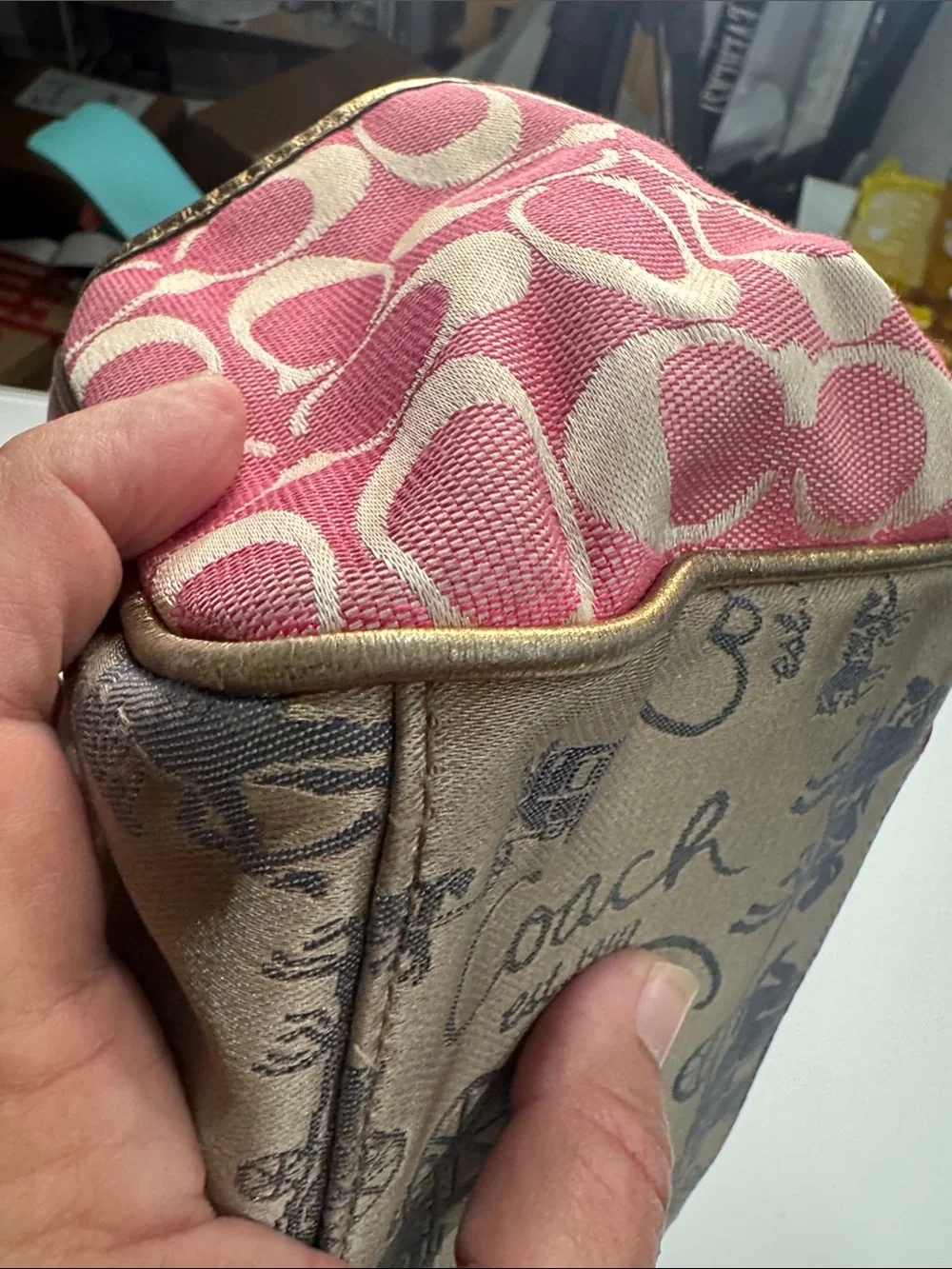 Coach Vintage Y2K-era Coach Signature Patchwork bowler bag in multi-color